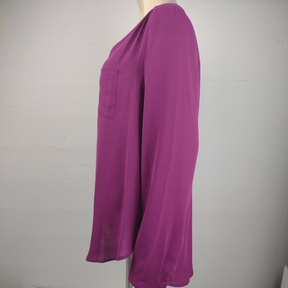NWT Pleione purple long sleeve V-Neck blouse top ladies XL X-Large - Picture 7 of 10